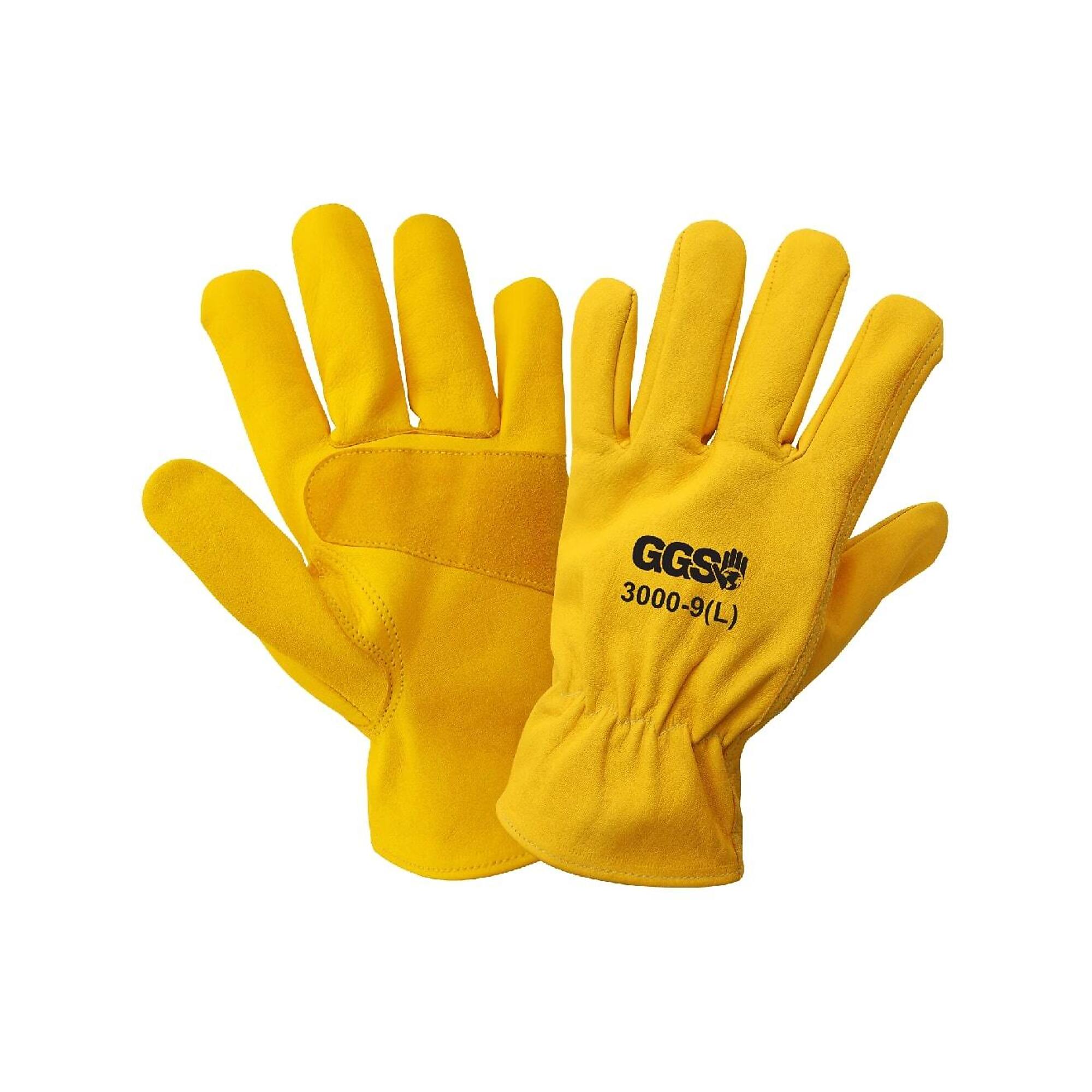 Global Glove Top-Grade Chrome-Free Cowhide Drivers Gloves - 12 Pairs